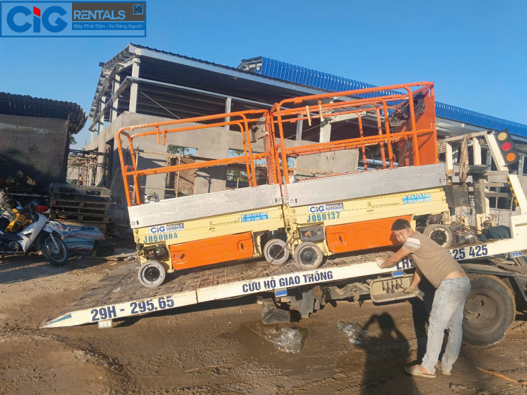 Cho thuê xe nâng người 6m tại Hưng Yên CiG Power