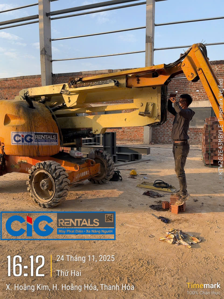 Thuê xe boomlift tại Thanh Hóa CIG Power