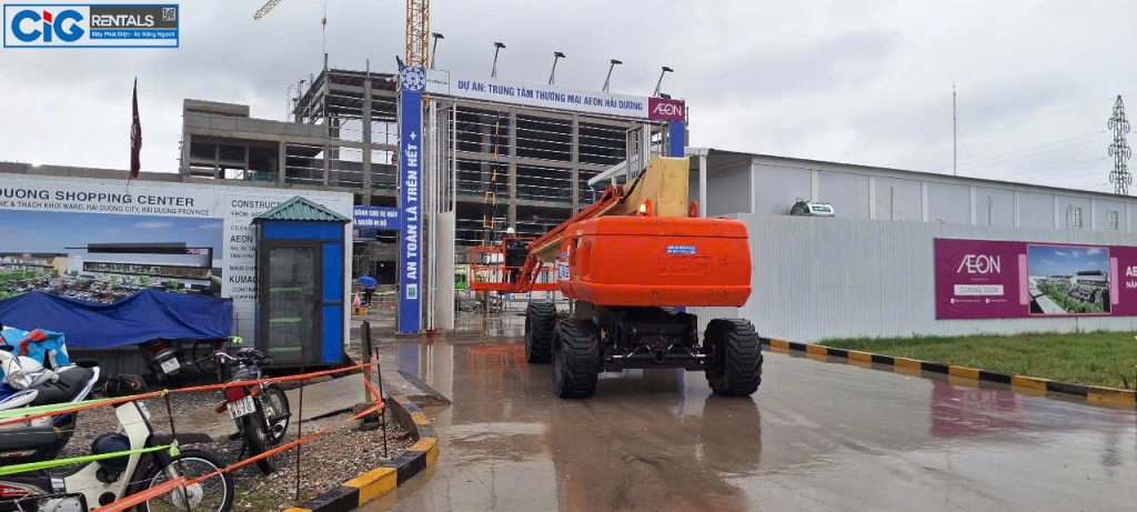 Thuê xe nâng người boomlift JLG tại Hải Dương CiG Power