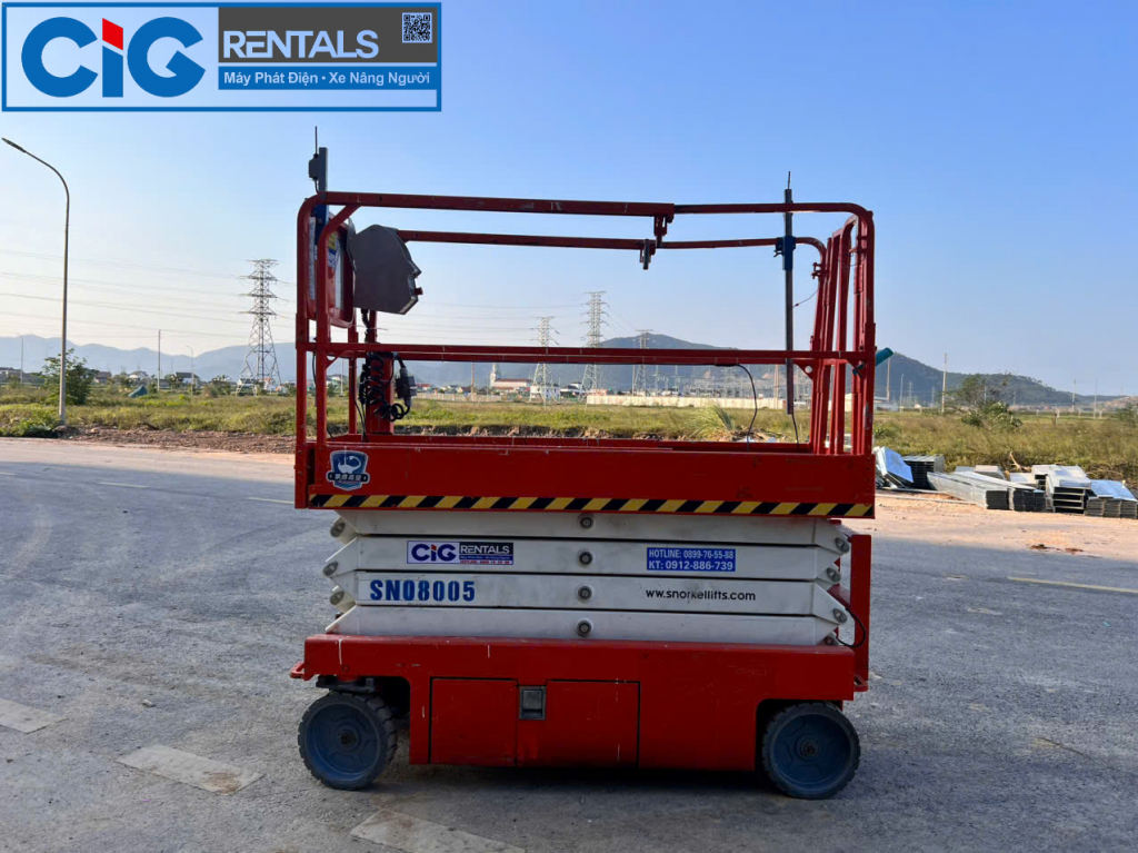 xe nâng người snorkel thuê tại WHA Nghệ an