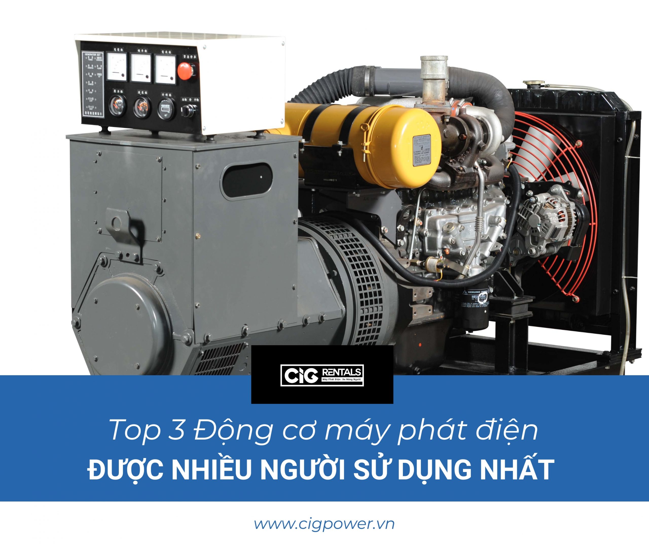 Top 3 động cơ máy phát điện được nhiều người sử dụng nhất