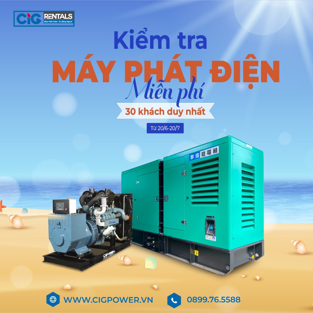 Chương trình đặc biệt: MIỄN PHÍ KIỂM TRA MÁY PHÁT ĐIỆN