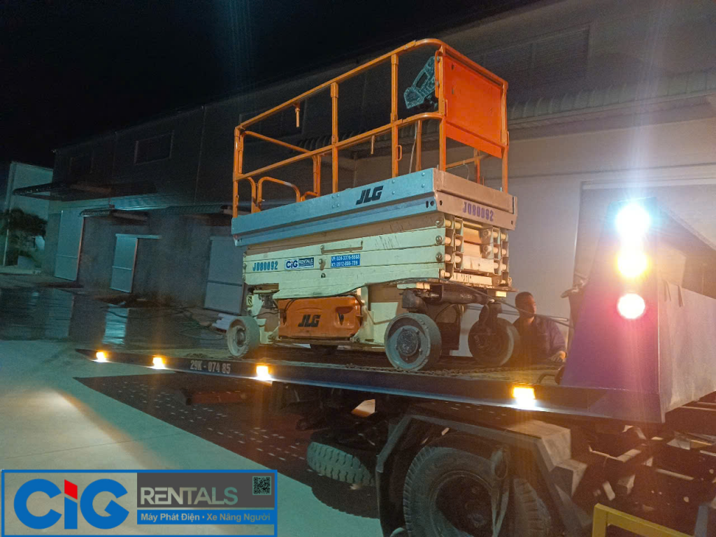 Cho thuê xe nâng cắt kéo Ninh Bình CiG Power