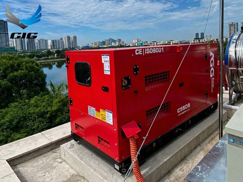 Đặt máy phát điện Cummins 30kVA trên sân thượng cực